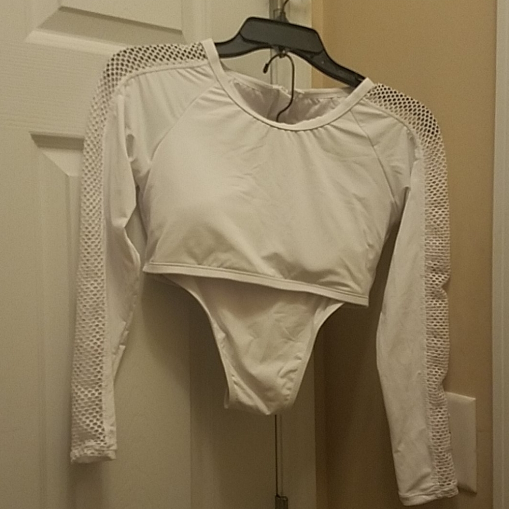 Two piece mesh swim wear